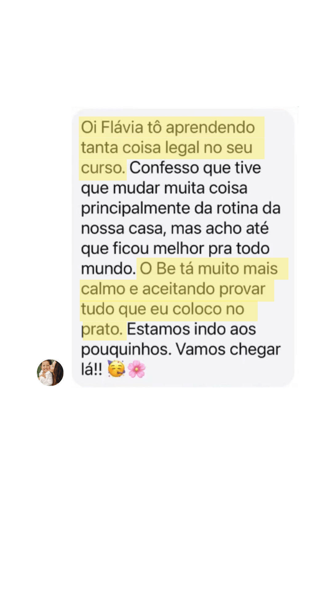 Depoimento de cliente 1